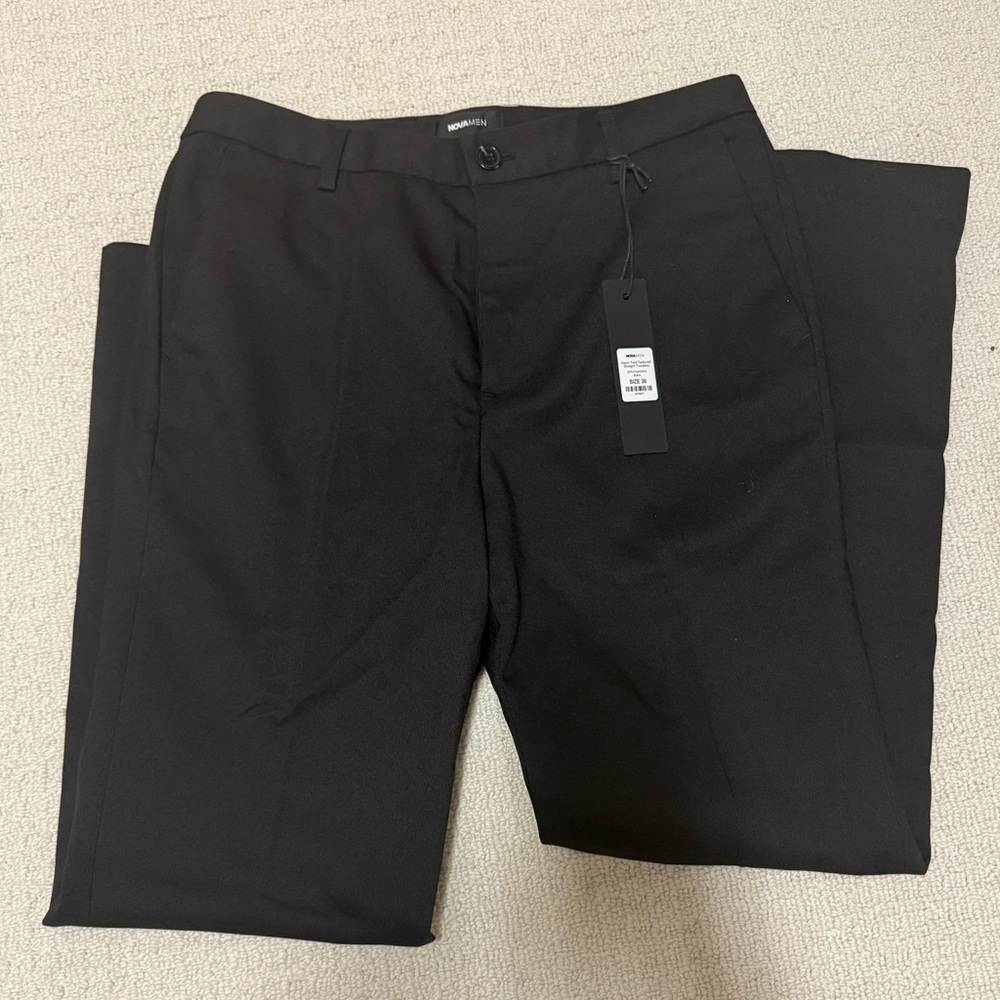 Fashion Nova Men's NEW WITH TAGS Black Twill Dress Pants